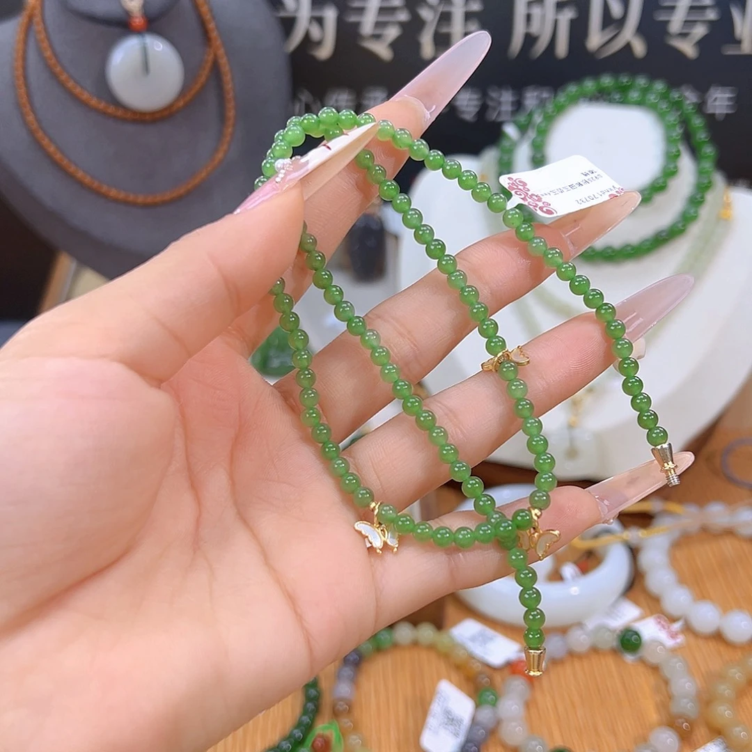 和田玉银S925镶嵌颈饰sj