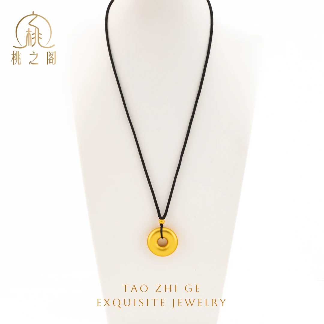 铜合金吊坠 平安扣吊坠编织绳款AG1150