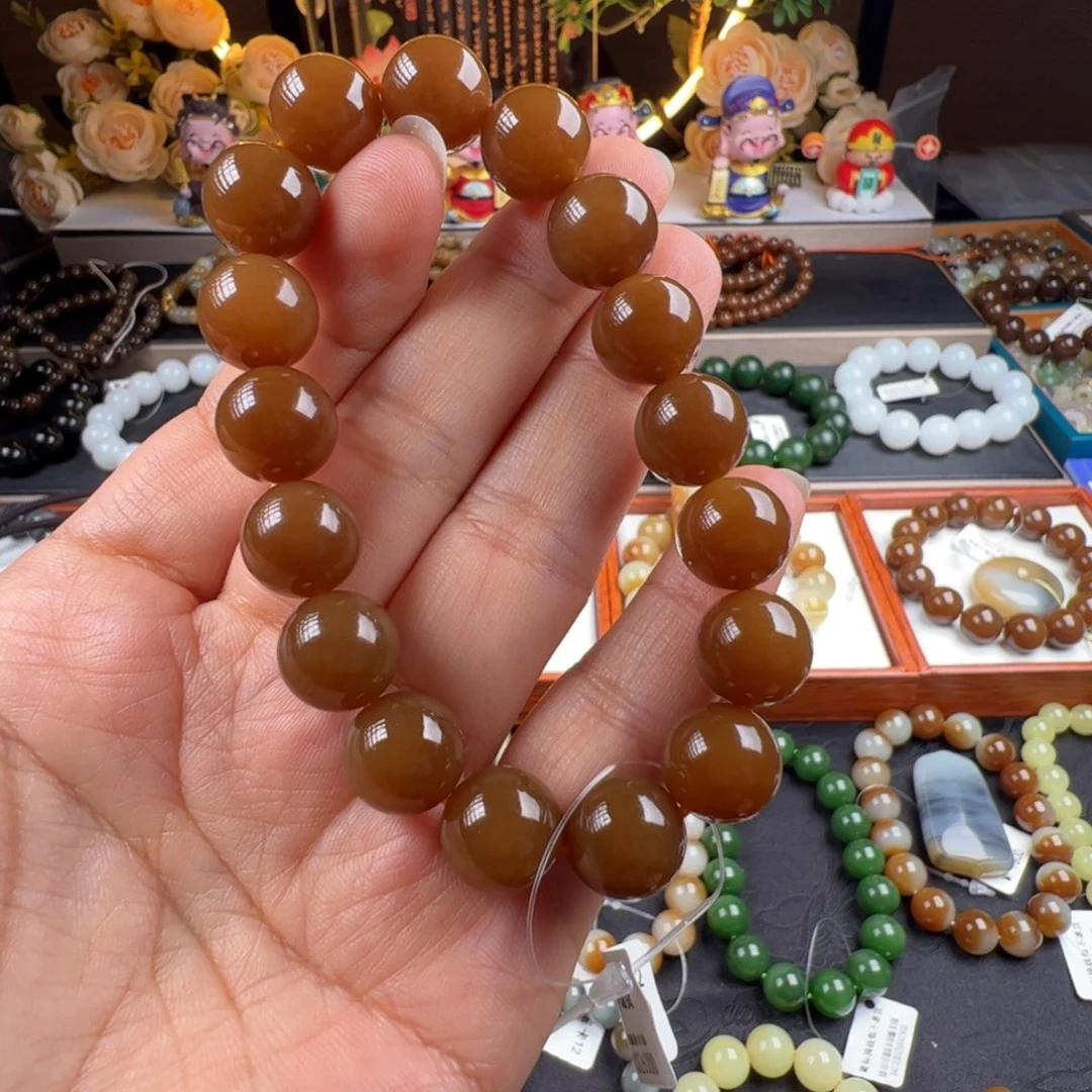 手链未镶嵌和田玉新疆且末黄金糖卡12