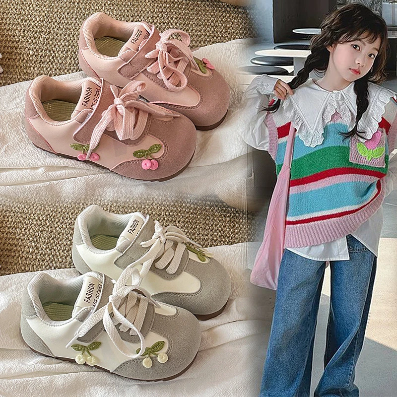 儿童运动鞋女童透气时尚跑步鞋子2025春秋新款女孩宝宝休闲德训鞋