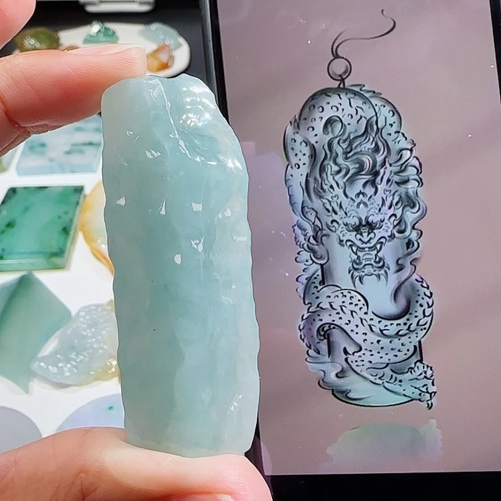 定制翡翠未镶嵌翡翠挂件