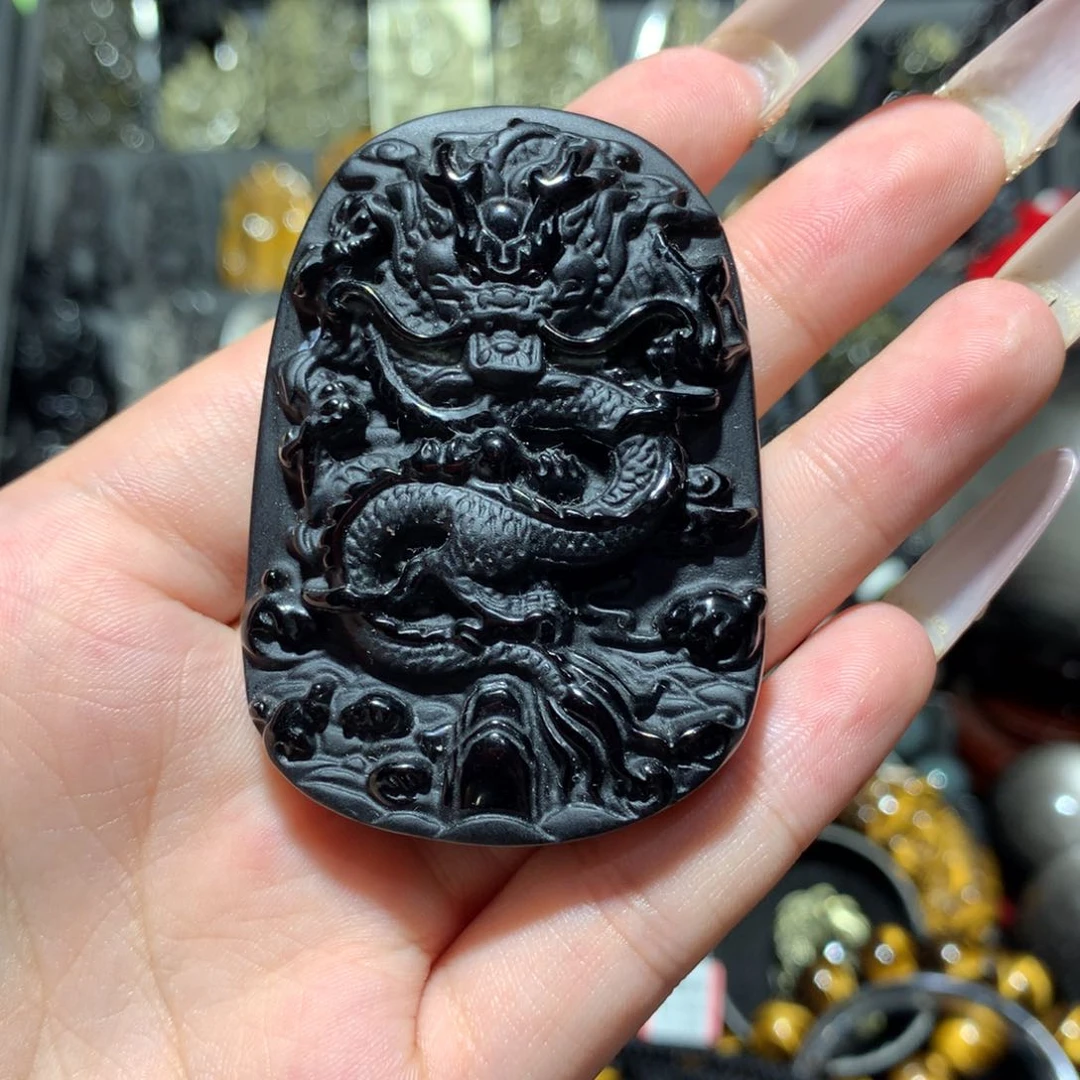 未镶嵌黑曜岩吊坠(赠链)人*间