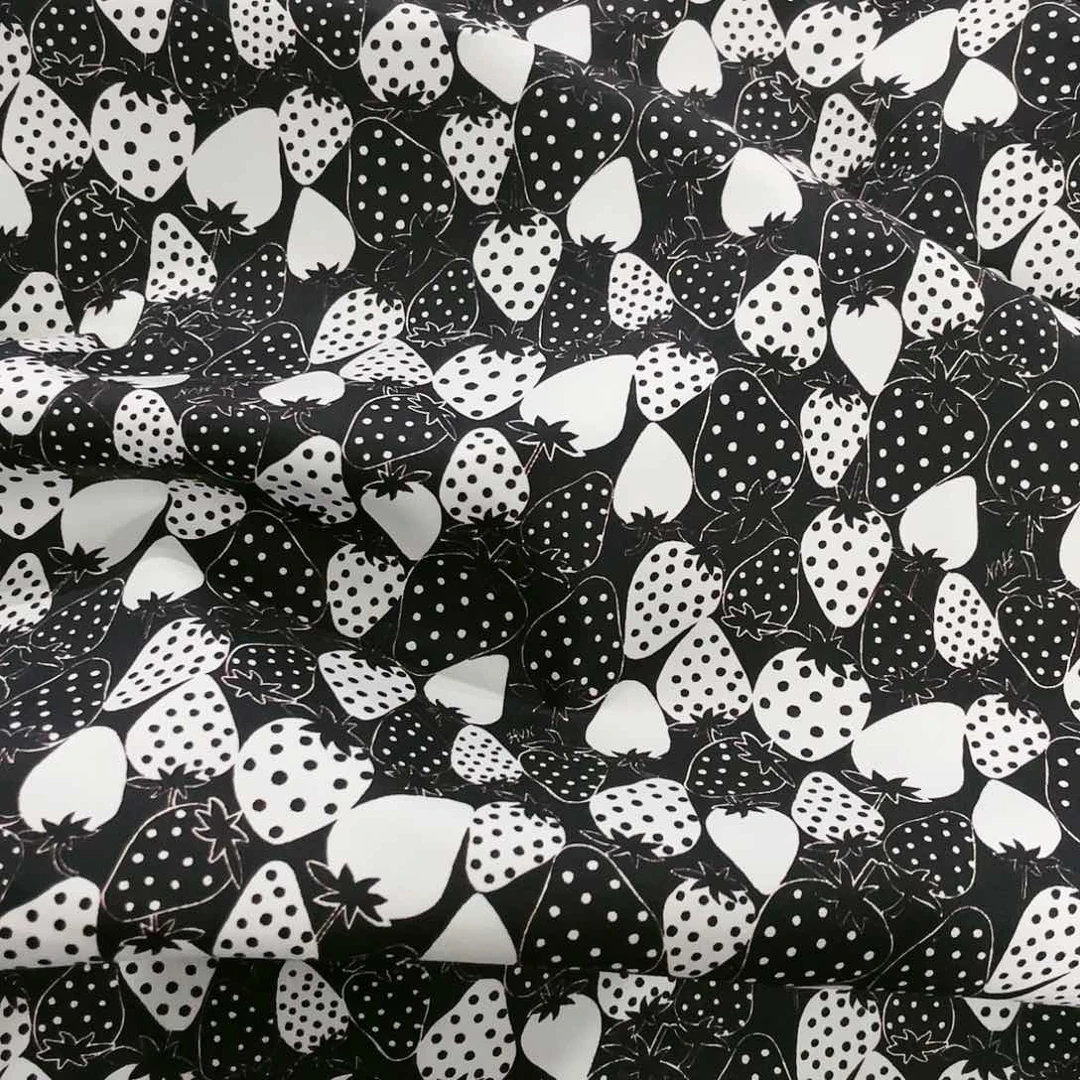 一米价纯棉50支高密斜纹1.5米宽果子布艺地卷