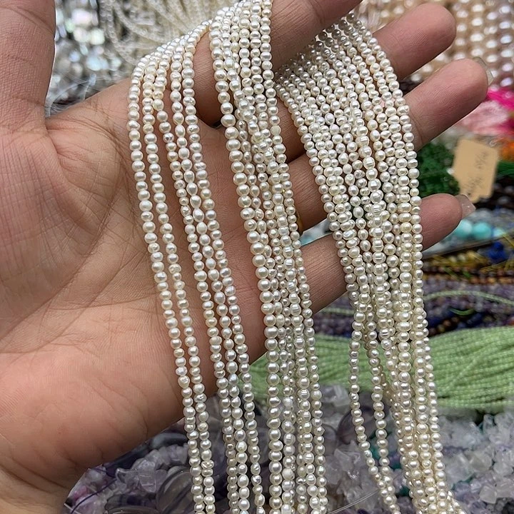 玛瑙/玉髓未镶嵌珠宝半成品一条2.8mm珍珠