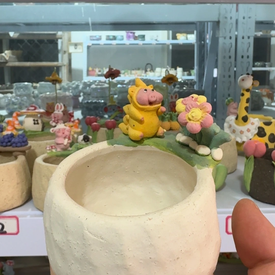 厂家直销手工花盆摆件微瑕