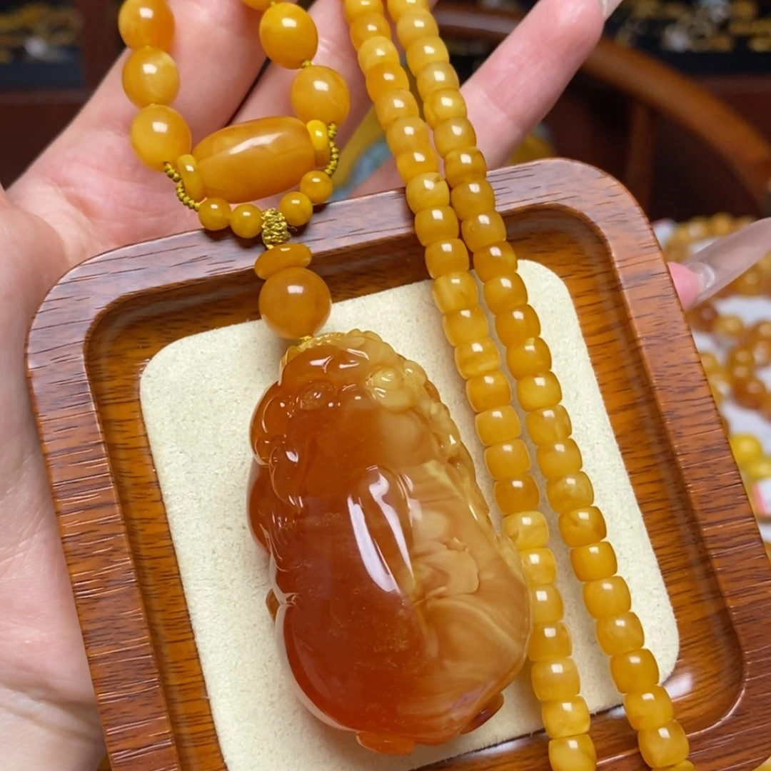 【闪购商品】蜜蜡颈饰未镶嵌项链