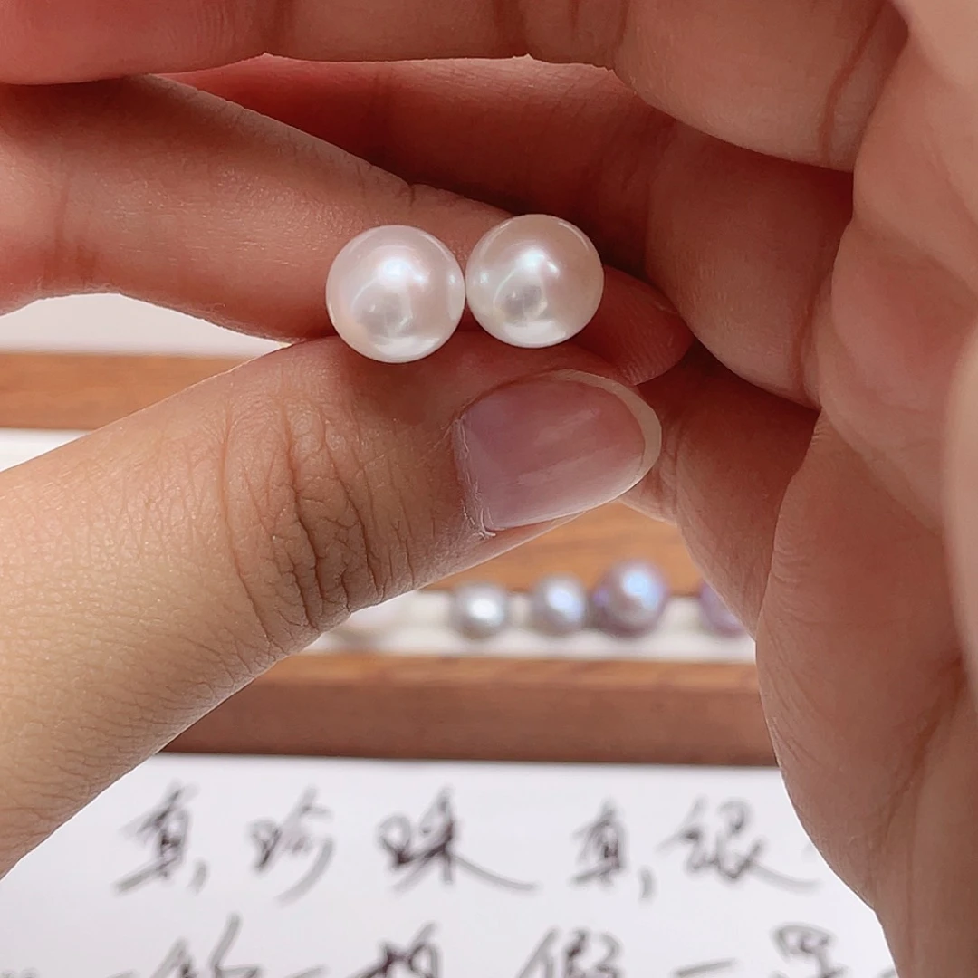 银S925镶嵌淡水珍珠耳饰K****桶