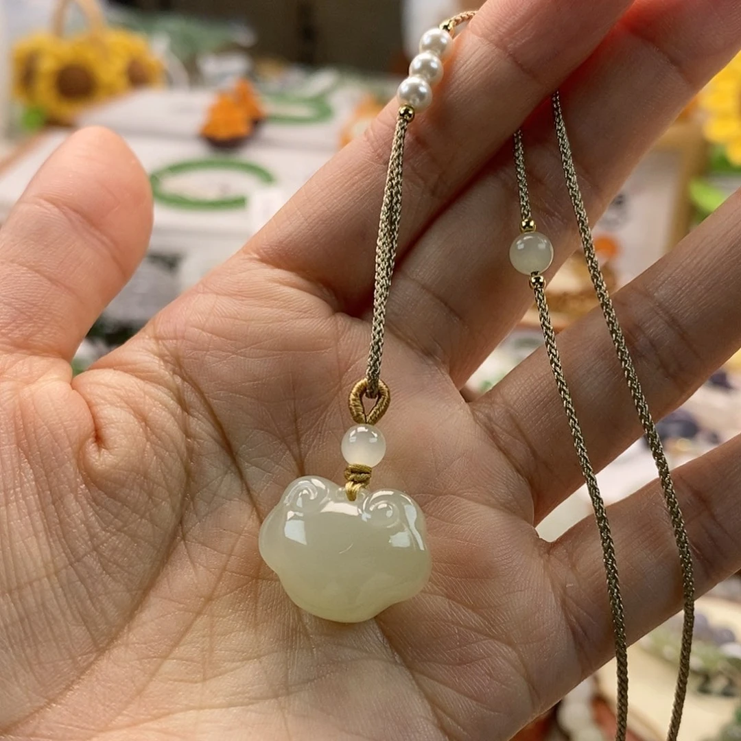 和田玉手串未镶嵌平***酱