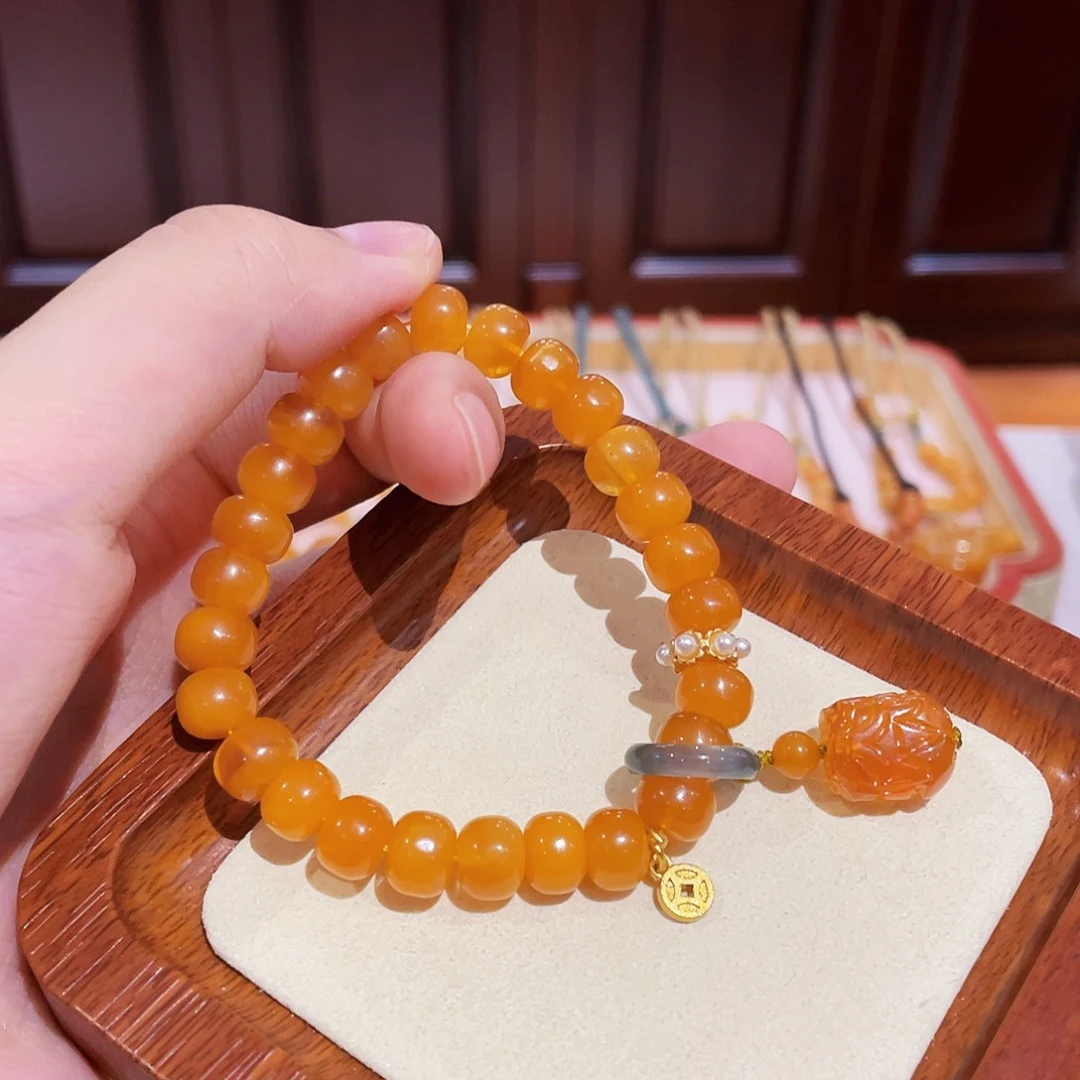 蜜蜡手链未镶嵌手串