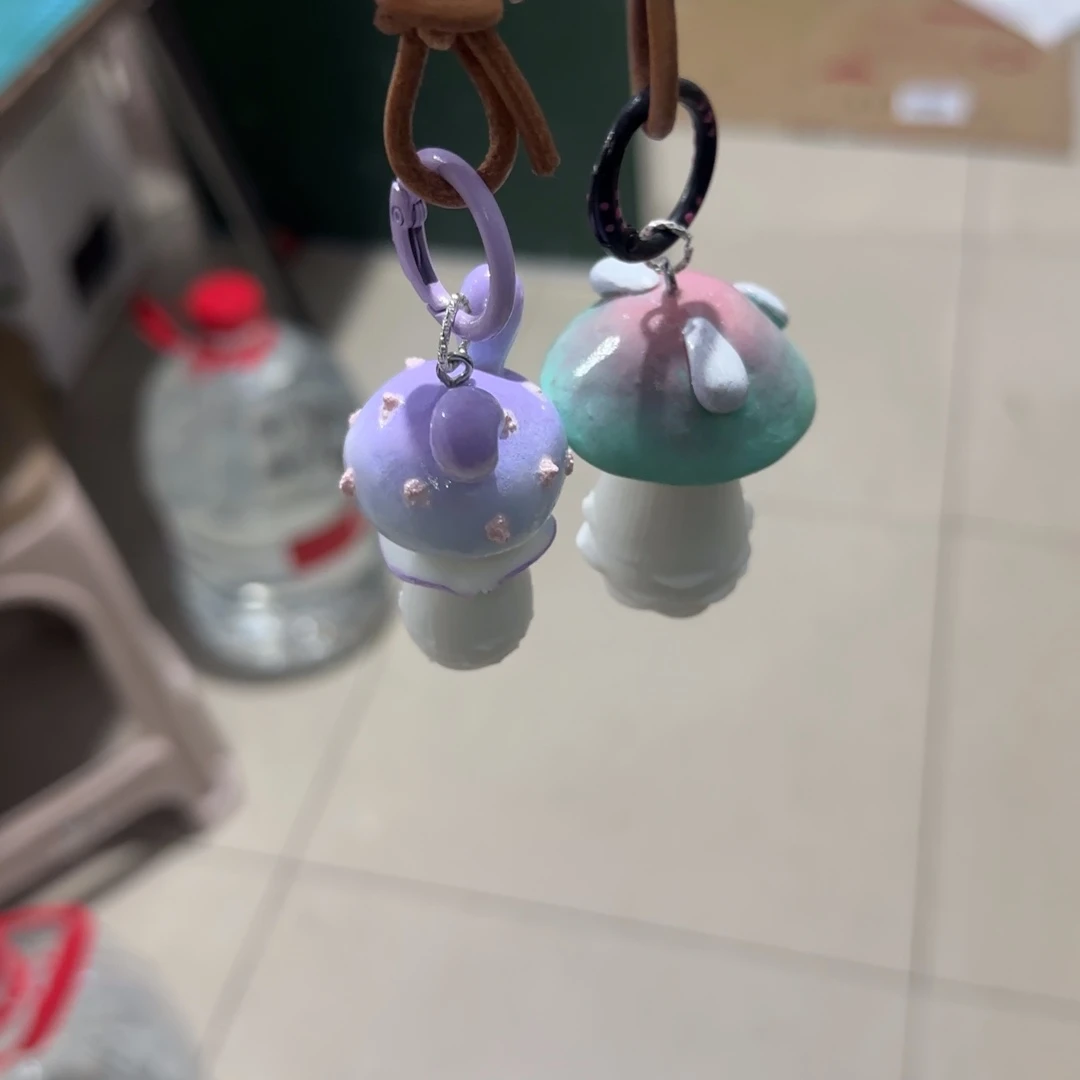 奶***吃双层款树脂粘土蘑菇冰箱贴