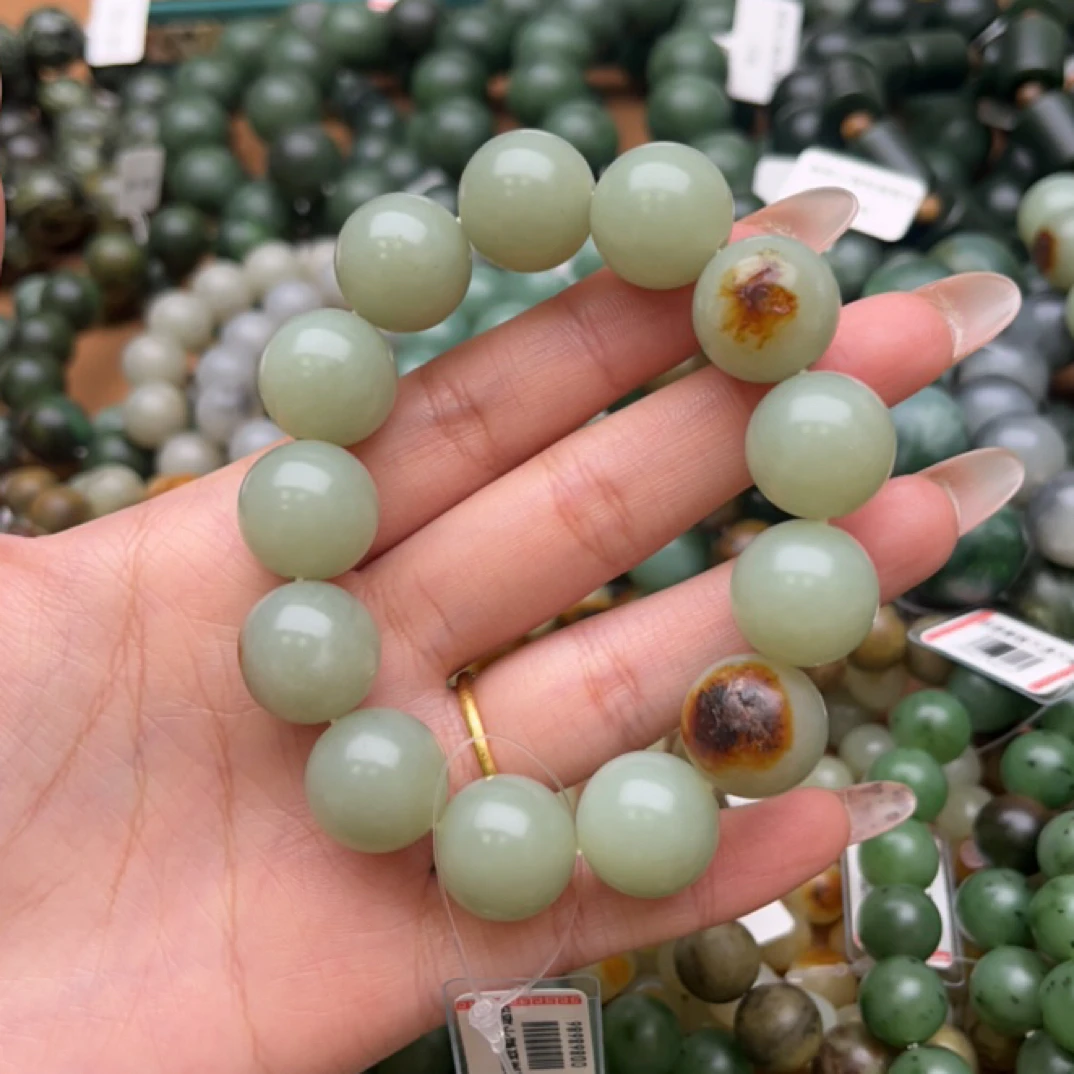 和田玉手串1221d拍一发一