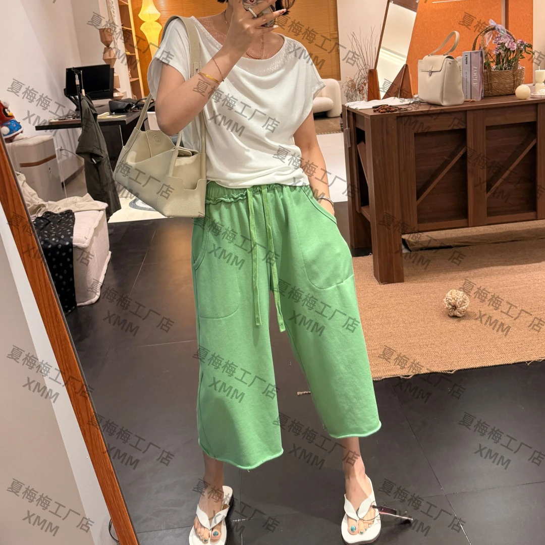XMM.【七分高定卫裤】休闲裤直筒夏季阔腿宽松百搭时尚薄款MM661921