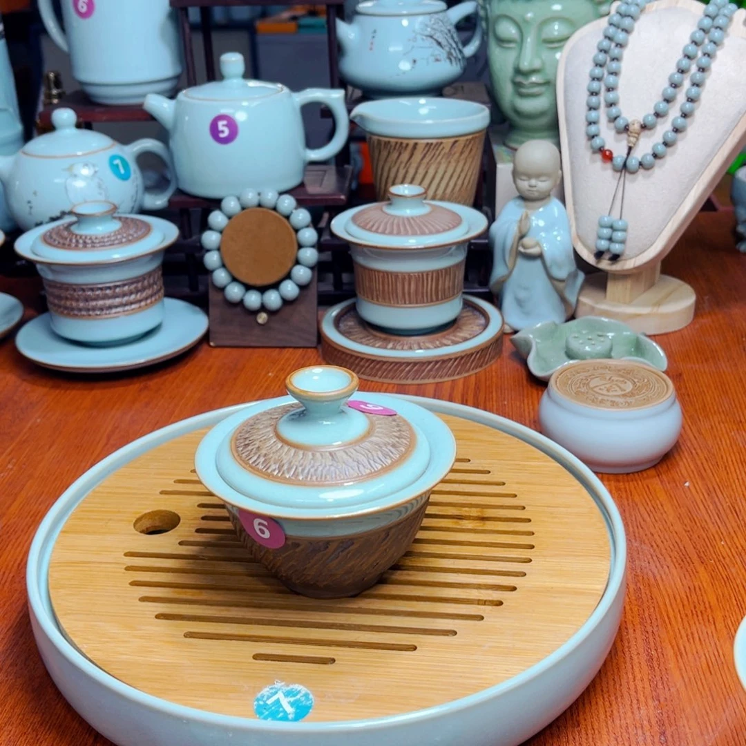 【闪购商品】汝州单壶，杯，盖碗