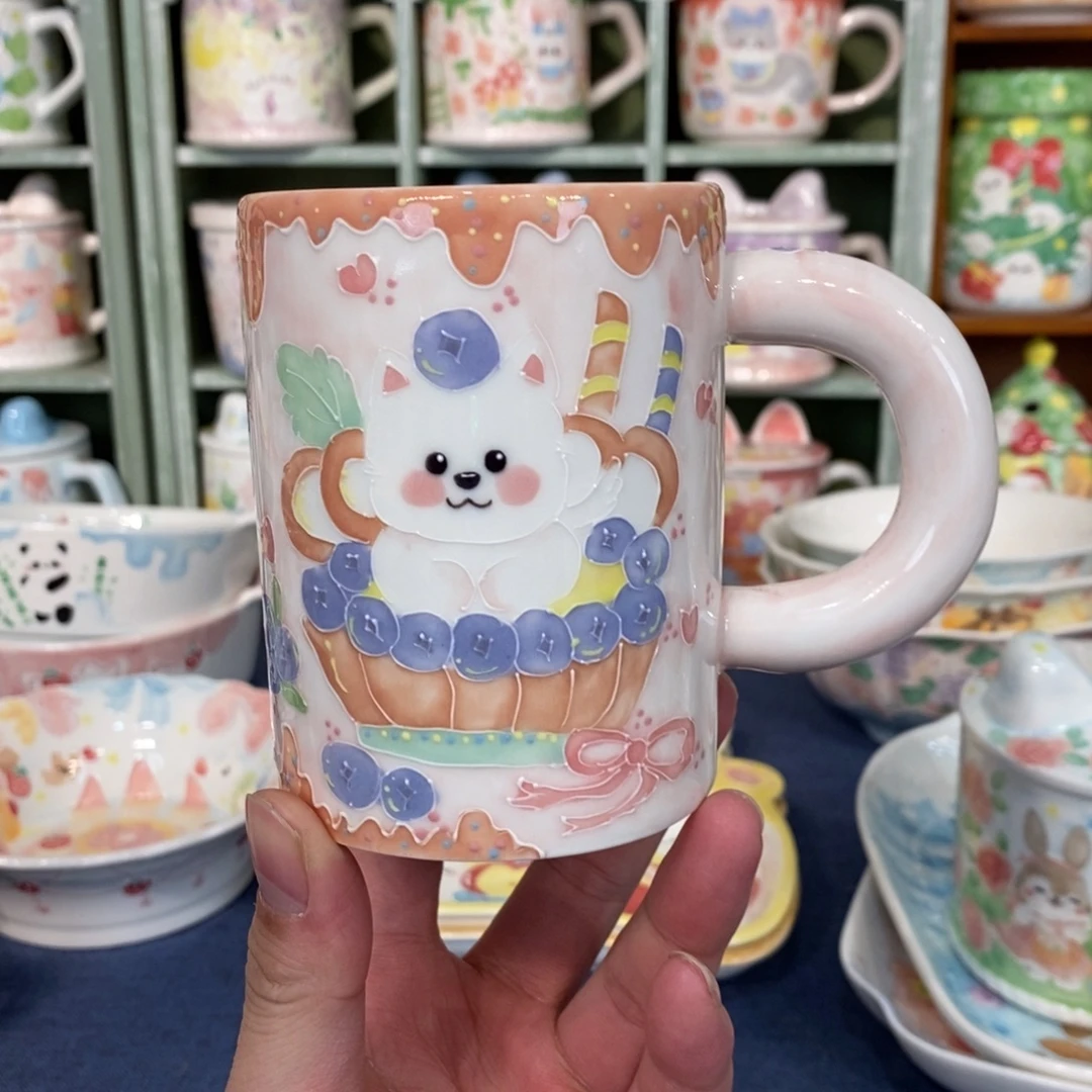 瓷片西高地马克杯微瑕