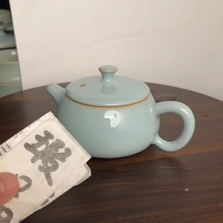 摆件天青小汉瓦壶微瑕kkkkkkkkkkkkkkkk