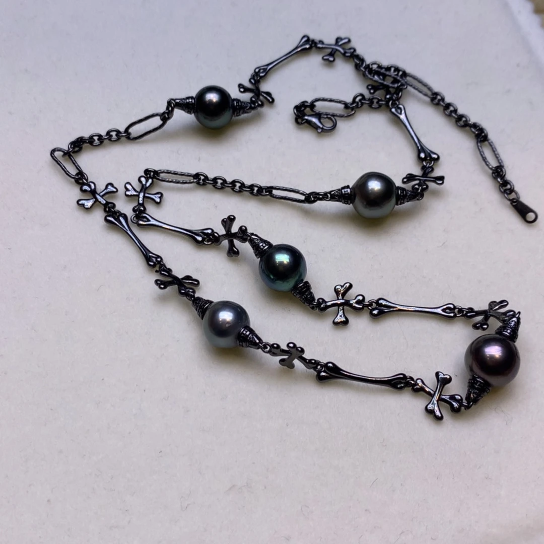 颈饰银S925镶嵌海水珍珠