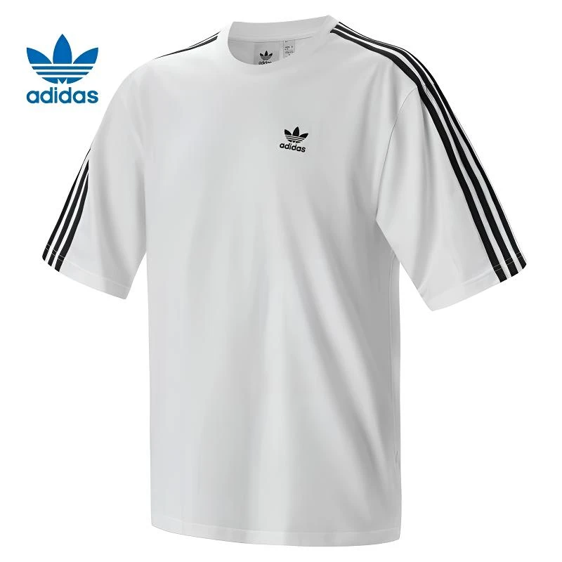 adidas/阿迪达斯【流光风】三叶草男子复古运动休闲短袖T恤 IZ2474