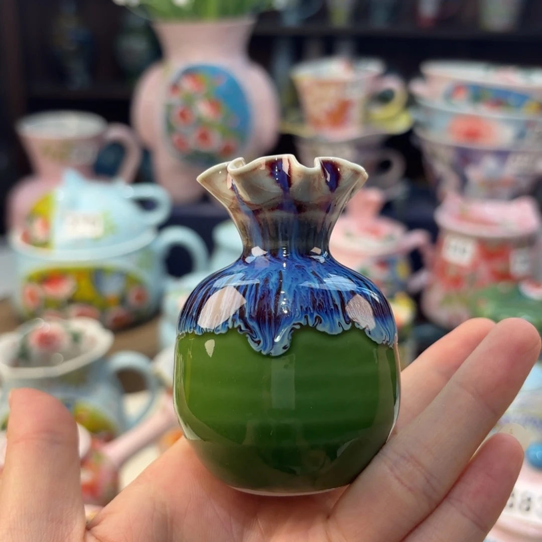 瓷片景德镇手绘高温釉下彩陶瓷茶具