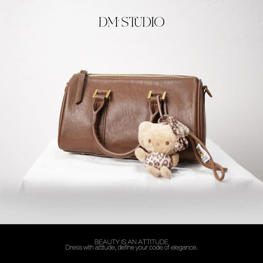 DEDM•STUDIO/进口小牛皮精致复古高级感轻奢小众手提单肩包6526