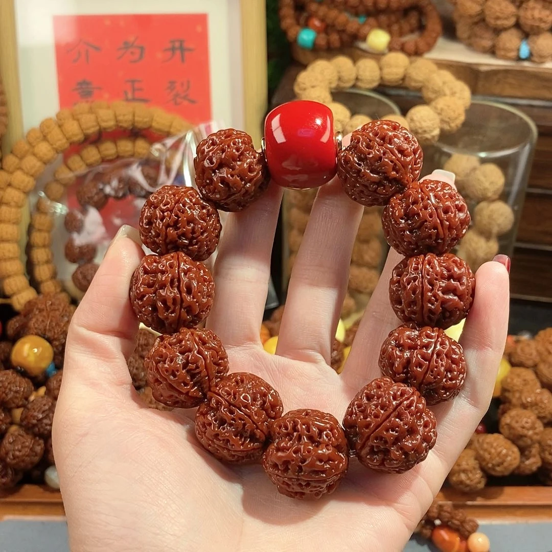金刚菩提吊坠255玉华红珠