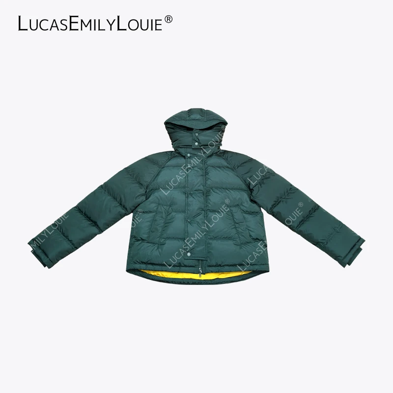 LUCASEMILYLOUIE欢姐0220休闲90鹅绒连帽泡芙鹅绒服2510636