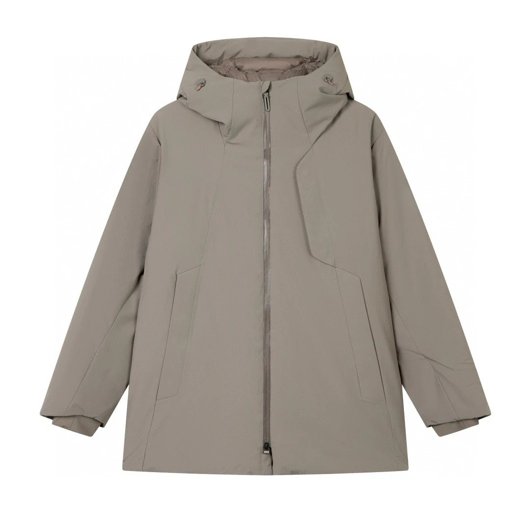 迪迦连帽中长款连帽90鹅绒服