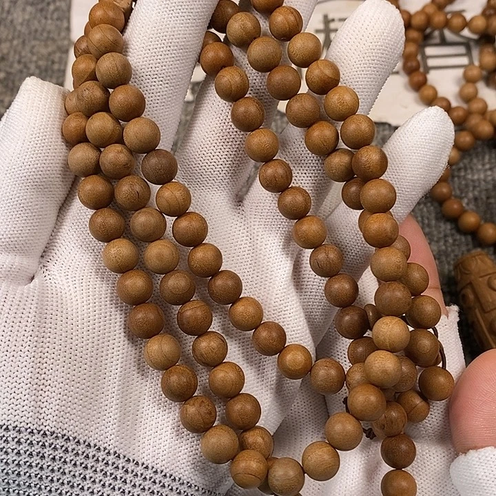 檀香木手串/手链老山檀香黑肉老料0.8/108圆珠