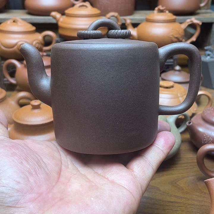 茶壶紫泥宜兴紫砂壶半手工制作，280cc