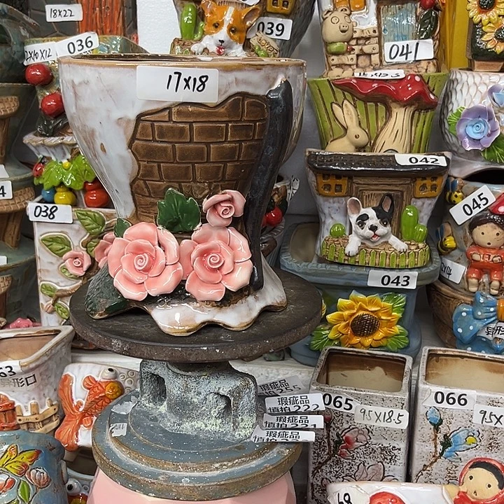 粗陶材质多肉花盆