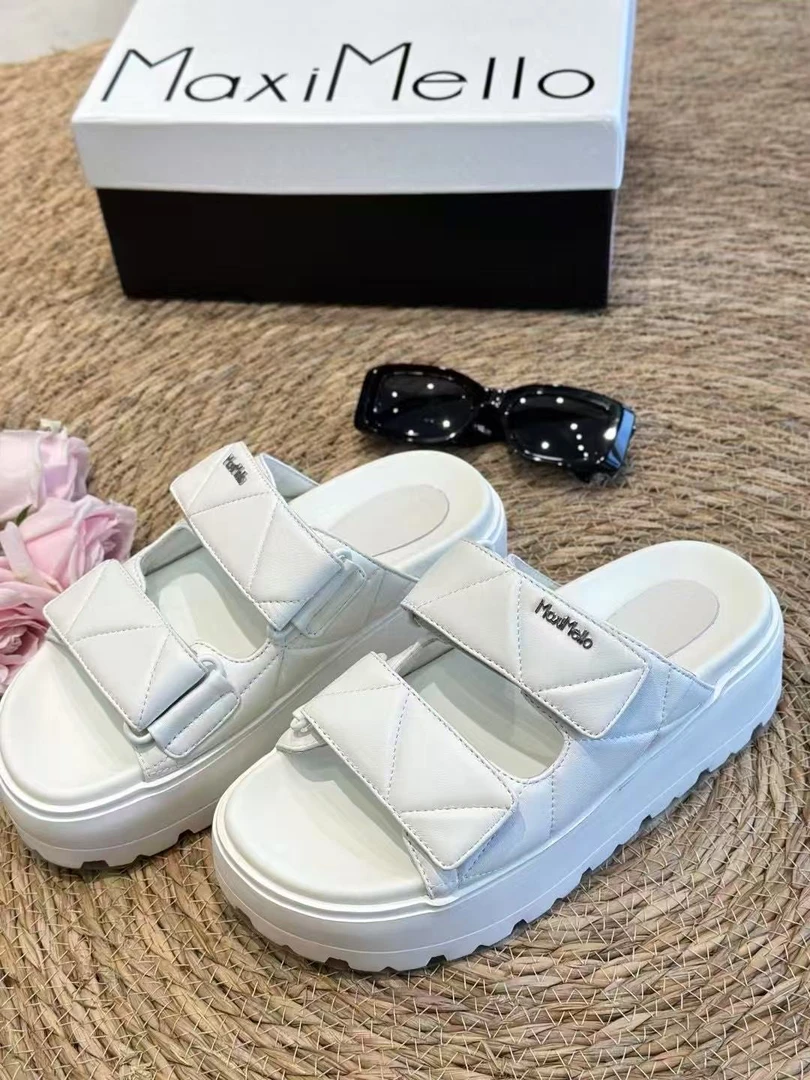 【SFF严选】Maximello 25夏款小羊皮厚底拖鞋时尚百搭0649
