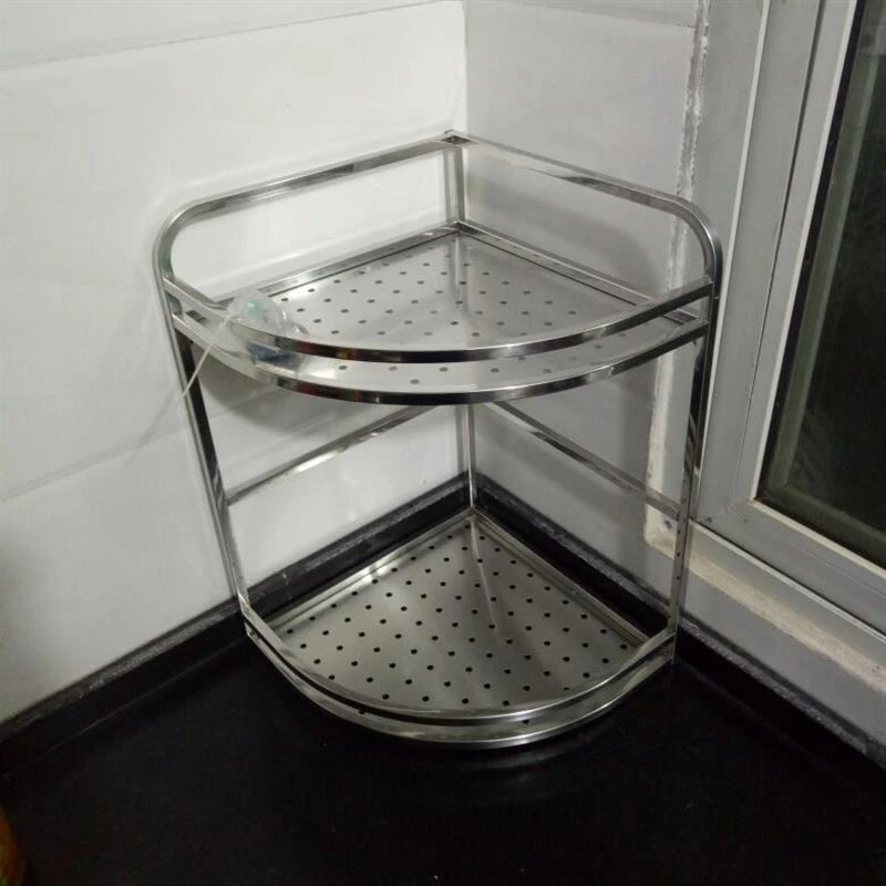 304不锈钢二层三层三角篮双层置物架挂篮厨房调料架浴室转角