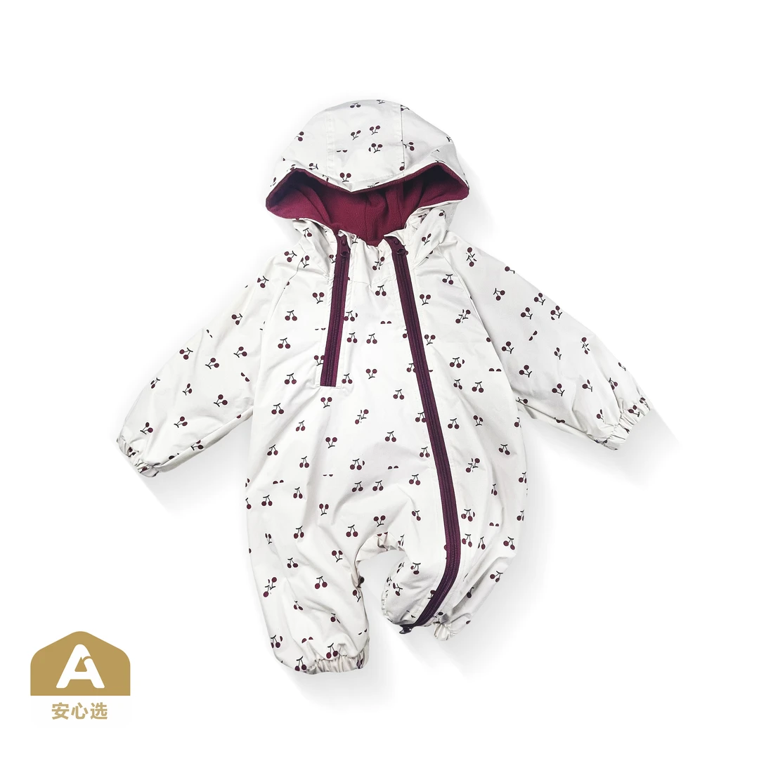 卡通连体哈衣爬服婴儿冲锋衣秋冬0-3岁韩版休闲宝宝男女童连身衣