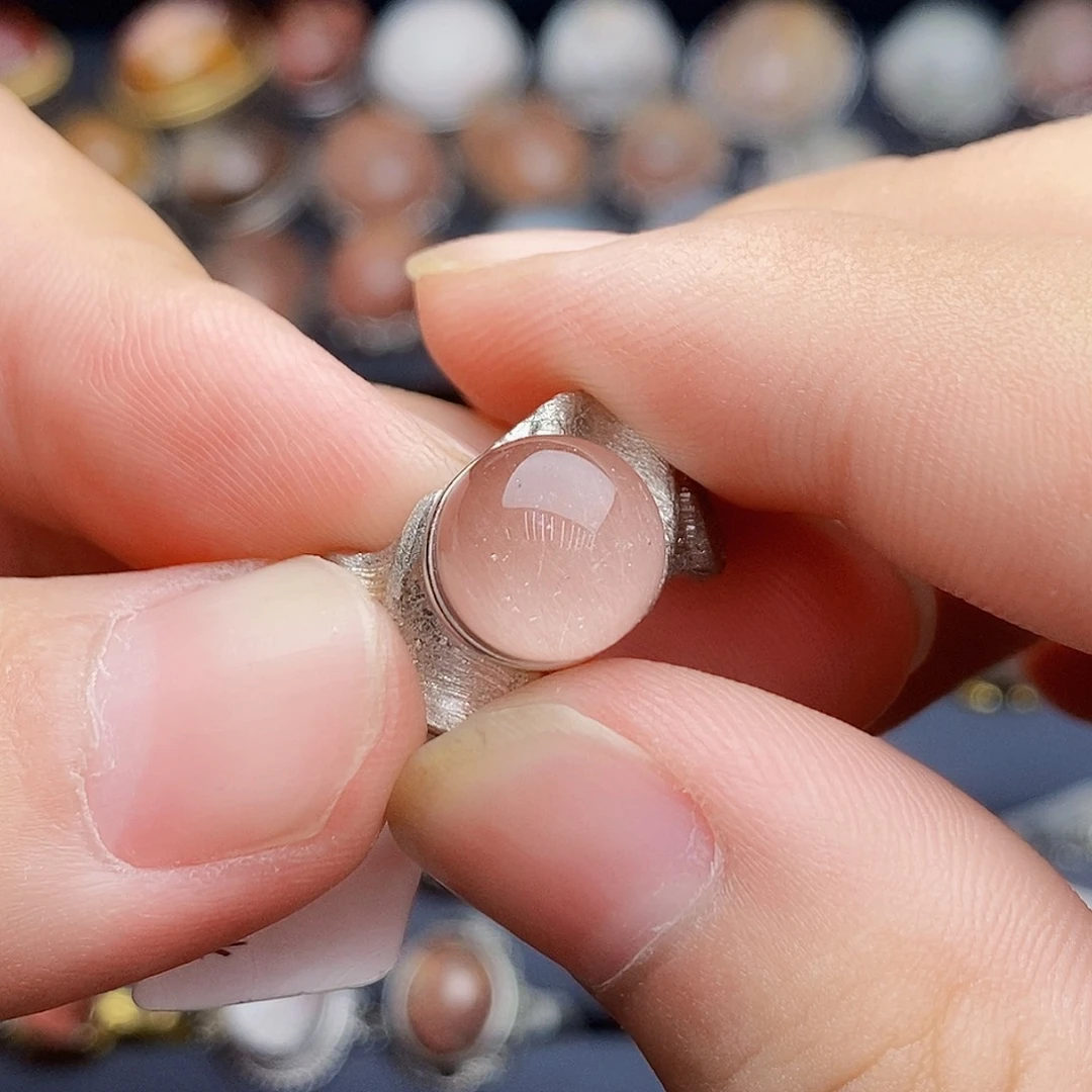 水晶戒指银S925镶嵌惠*