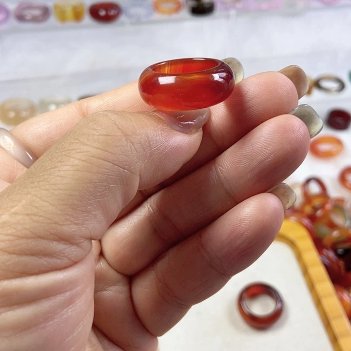 玛瑙/玉髓戒指未镶嵌@**明