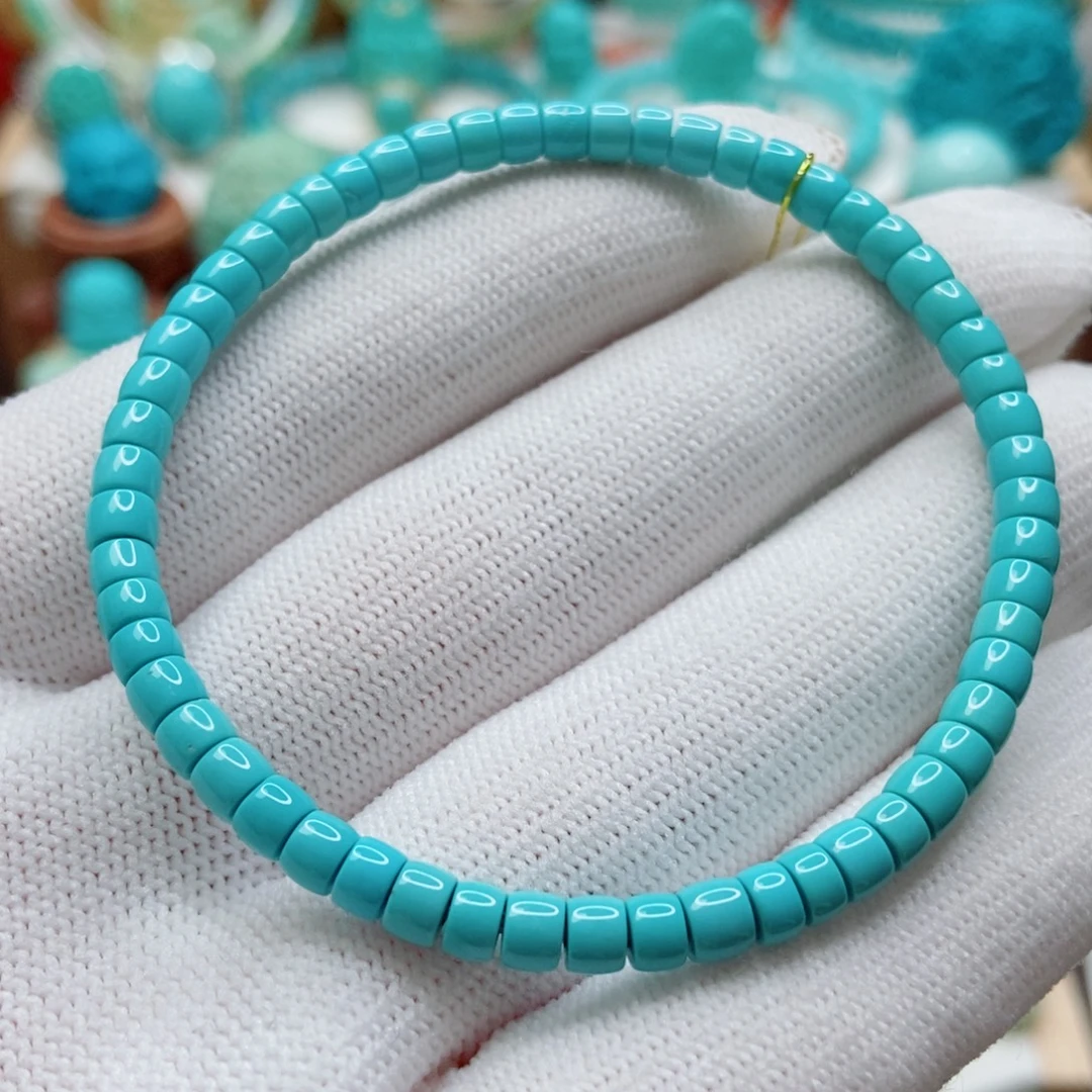 绿松石未镶嵌直切手串4m