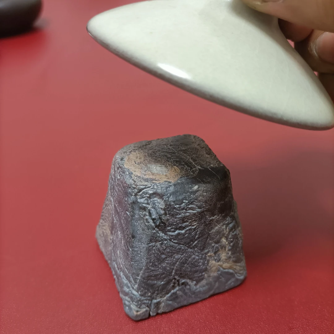 直播间售卖一石一拍文创石材盖置盖托茶具茶道茶宠摆件摆件