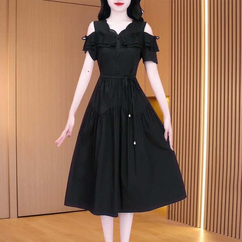 女装直播间2025新款高贵气质连衣裙26742