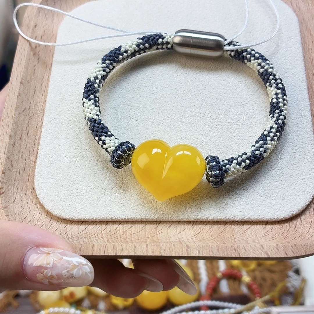 未镶嵌蜜蜡手绳焦皮屁桃