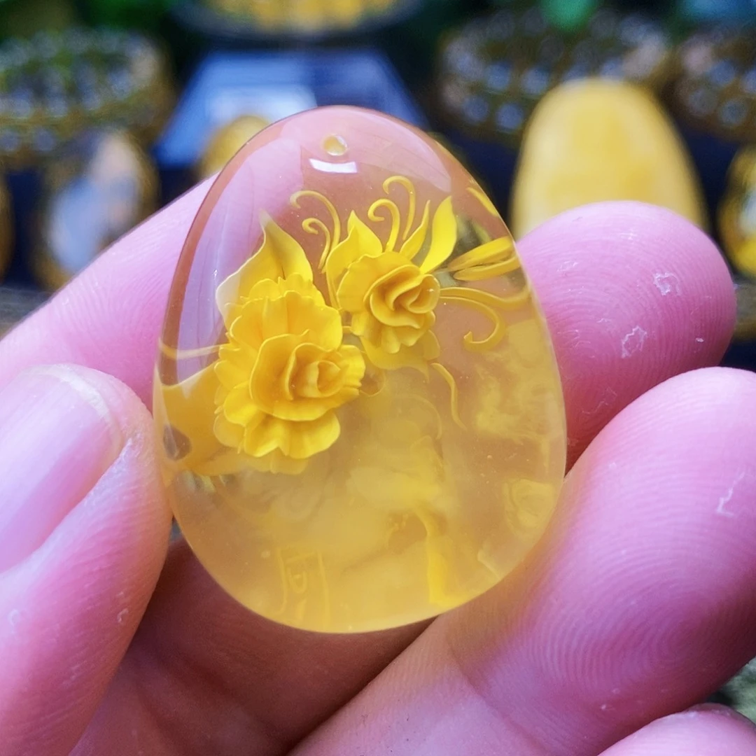 【闪购商品】金珀吊坠(不含链)未镶嵌