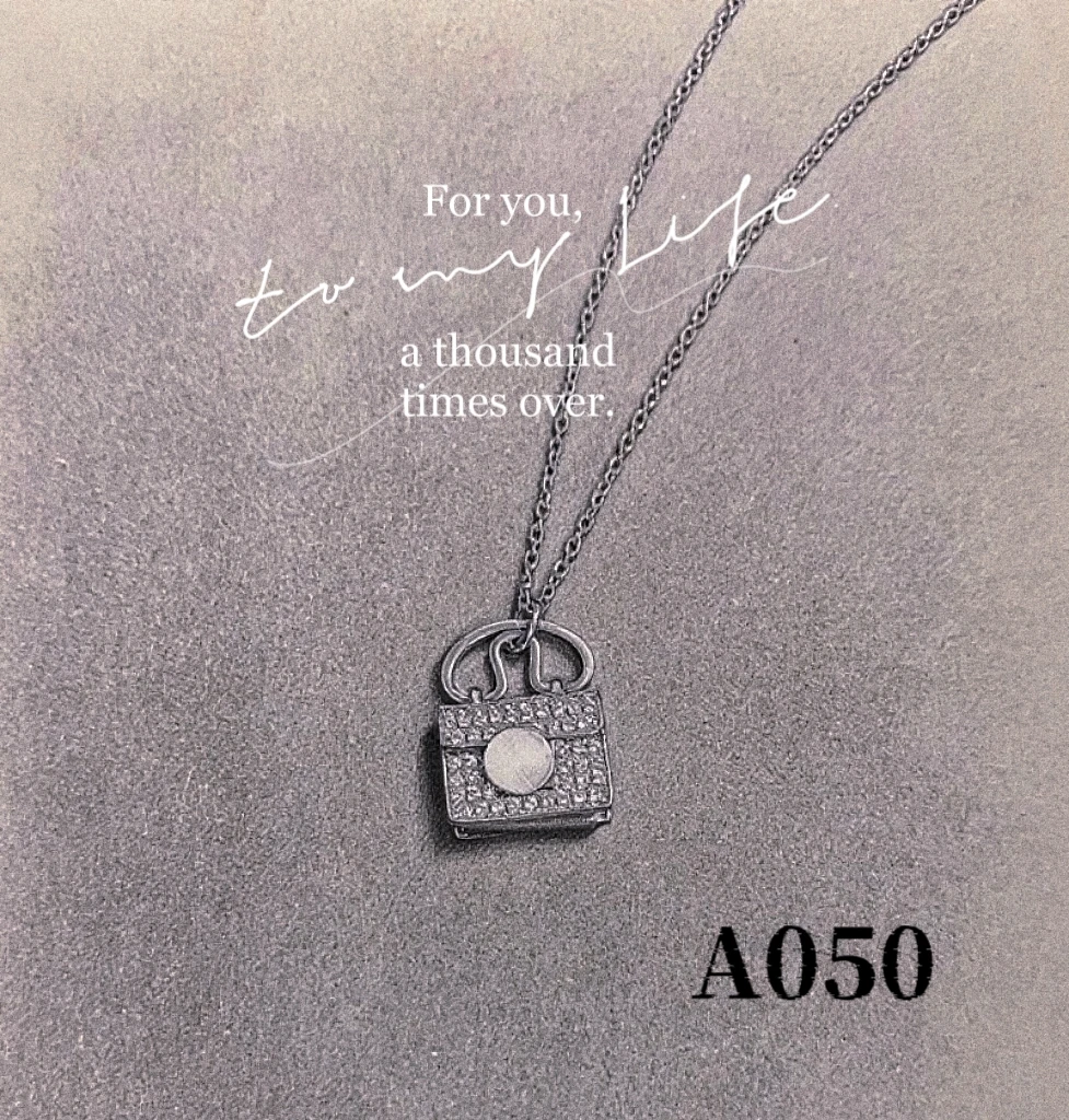 铜合金项链 A050-HER家康康包包带钻项链