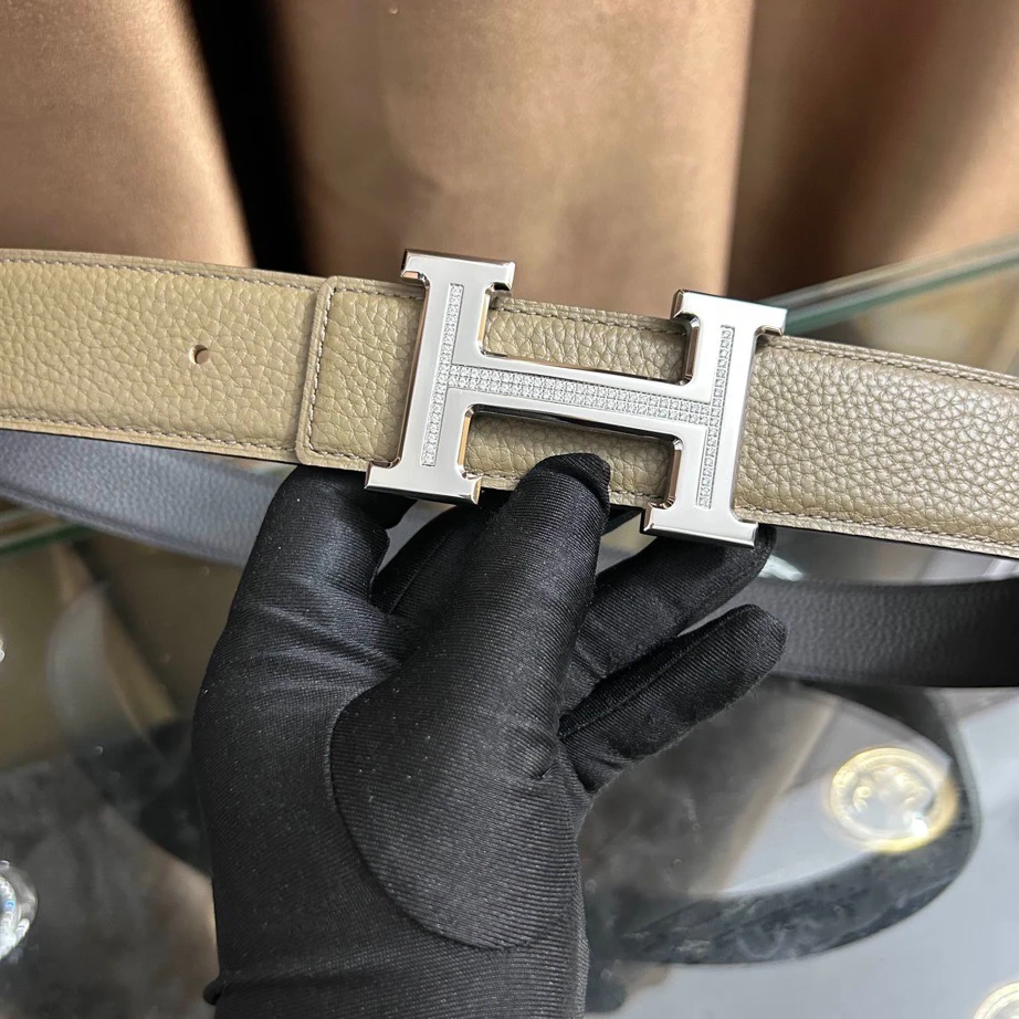 新款男女通用高档皮带休闲工字扣H扣牛皮腰带青中年商务情侣韩潮