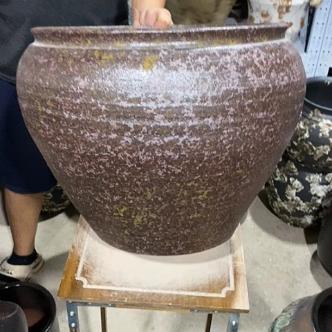 紫砂花盆口38高度34铁锈8888