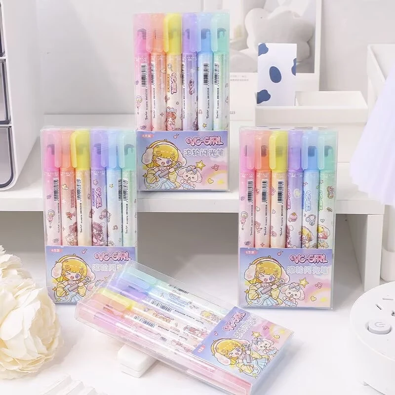 创意卡通滚轮闪光笔手账花边笔diy笔