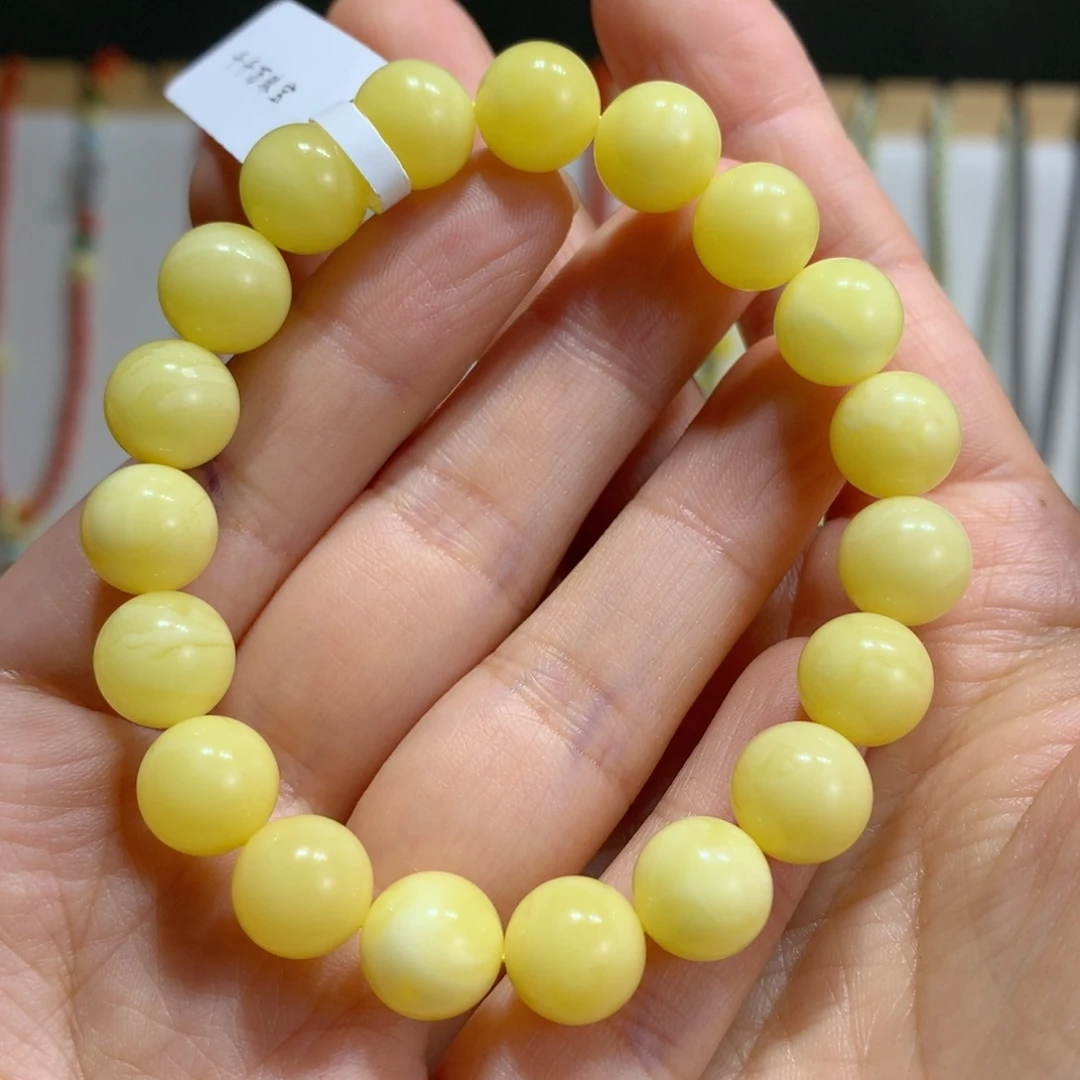 蜜蜡未镶嵌手链10mm