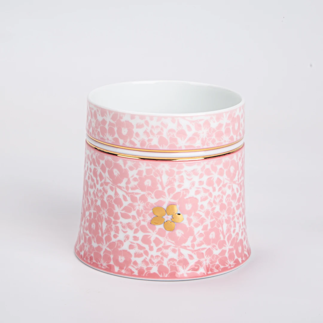 [ZM]时来运转杯 描金粉 桃花纹 280ml