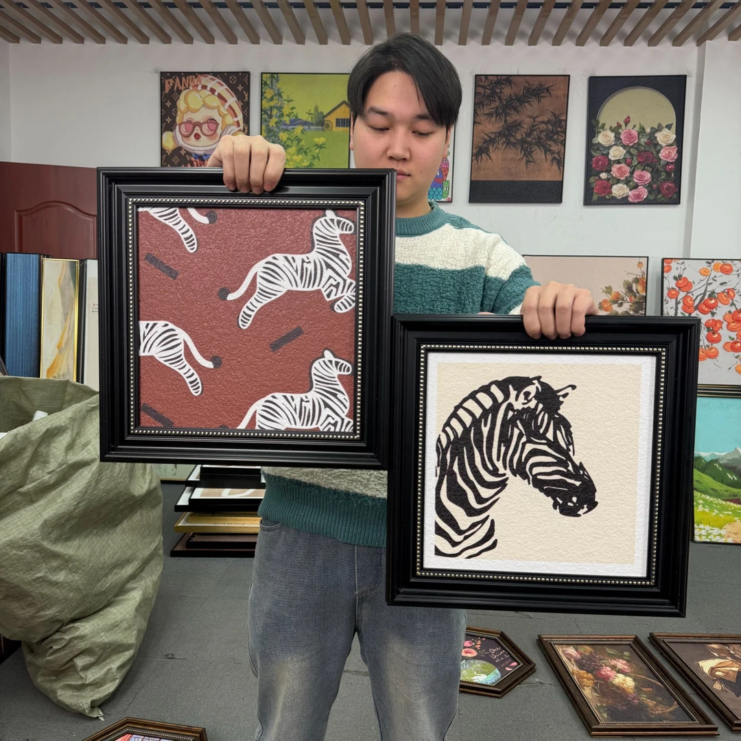 中古法式骏马客厅装饰画现代简约文艺复古餐厅4040