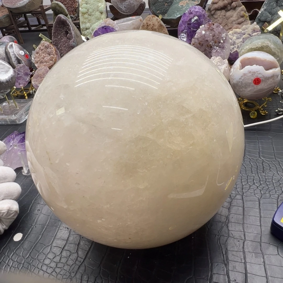 珠宝半成品未镶嵌水晶18斤多大漏水晶球有修