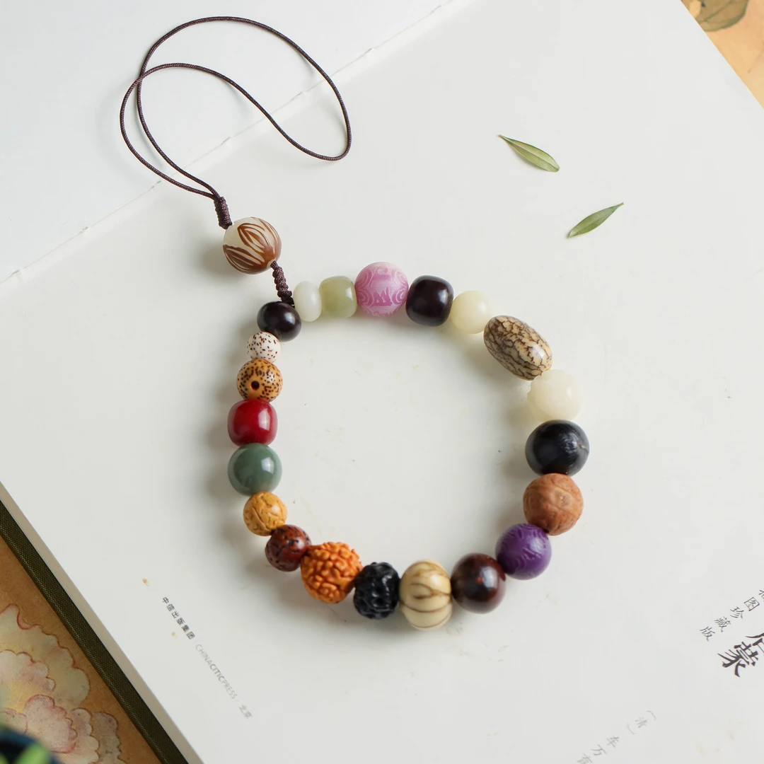 菩提多宝创意手工DIY送礼复古民族风十八子挂件