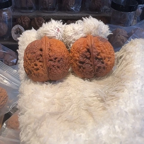 唐***爸文玩核桃把件老秤砣彩阴41