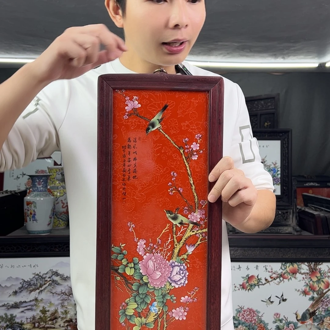 瓷片景德镇瓷板画花鸟
